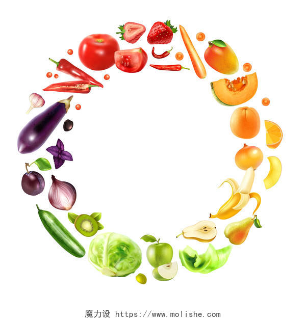 卡通食品安全宣传蔬菜水果矢量素材